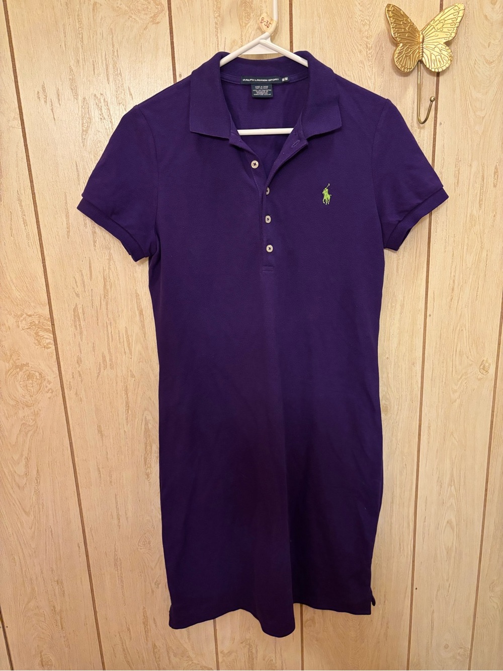 VINTAGE Ralph Lauren Sport Purple Dress Top with Navy Label